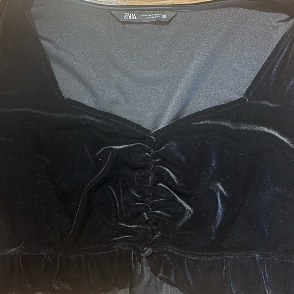 Zara Velvet Crop Top - Picture 4 of 5